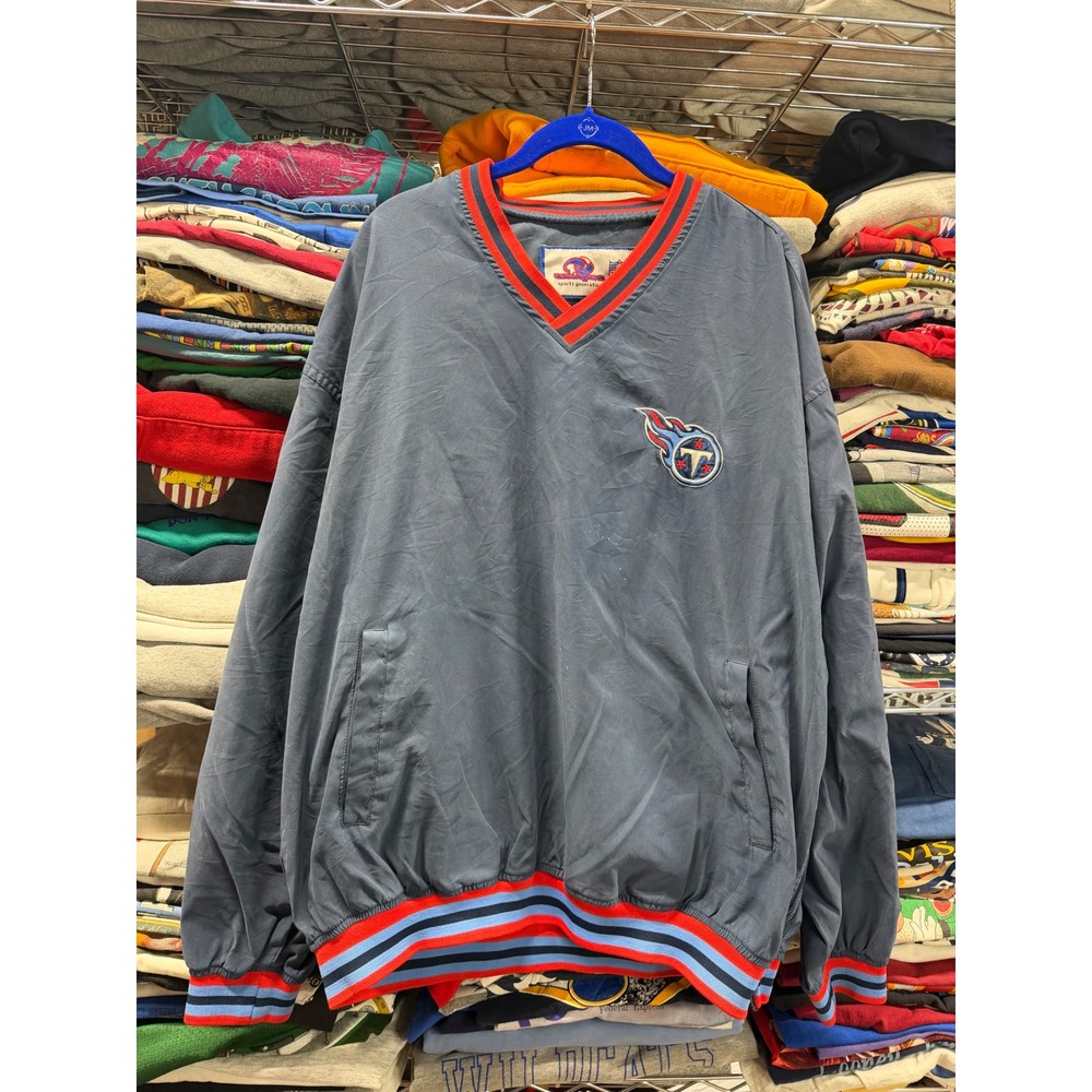 Vintage Tennessee Titans Unique Sports Generation Windbreaker Pullover Navy XL